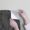 Transform Dark Grey Herringbone Wood Peel and Stick Wallpaper - 3 of 4
