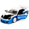 Porsche 911 GT3 RS (996) #845 White and Blue Metallic "Toyo Tires" "Hyper-Spec" Series 1/24 Diecast Model Car by Jada - 2 of 4