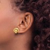 Black Bow Jewelry 7mm Grooved Love Knot Post Earrings in 14k Yellow Gold - 3 of 4