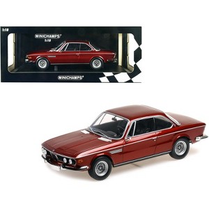 1971 BMW 3.0 CSi Red Metallic Limited Edition to 504 pieces Worldwide 1/18 Diecast Model Car by Minichamps - 1 of 3