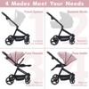 2-in-1 Infant Stroller Reversible Seat, Bassinet, Convenient Infant Stroller with One-Hand Fold with Recliner and Oversized Canopy - 3 of 4