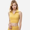 Anna-Kaci Active Women's Sleeveless Collared Crop Top with V-Neckline - 4 of 4