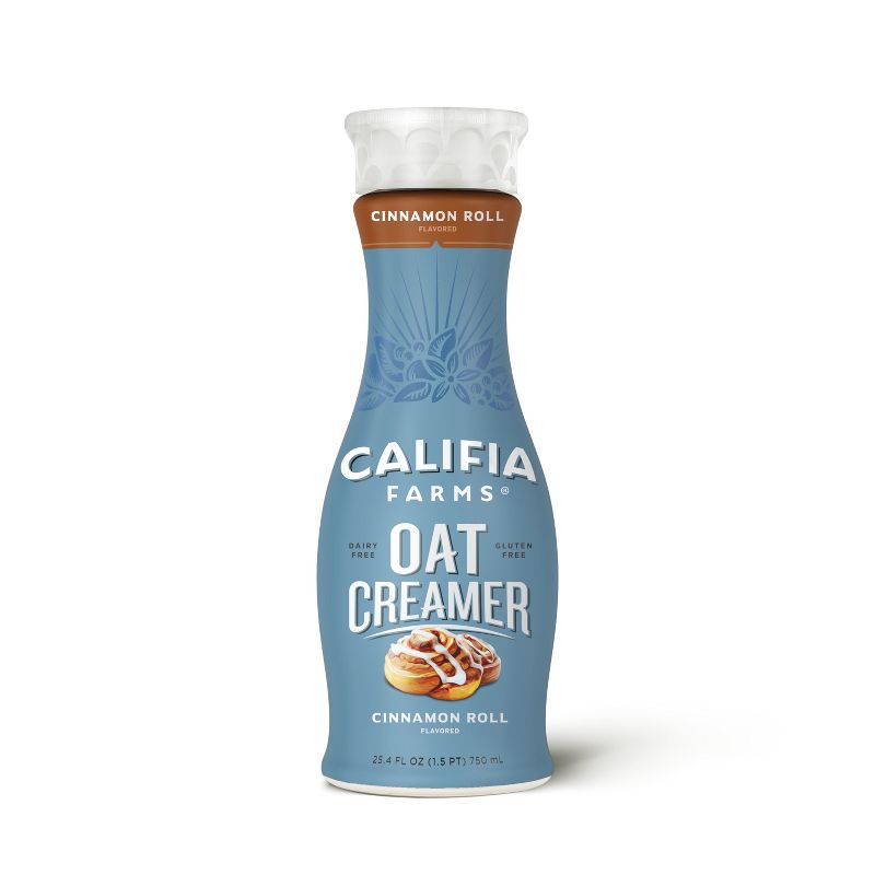 Califia Farms Cinnamon Roll Oat Milk Coffee Creamer - 25.4 fl oz, 3 of 14