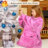 Tirrinia Girls Boys Blanket Hoodie Sweatshirt, Oversized Fleece Pullover, Hooded Fleece Lined Blanket, Christmas Gift for Kids Teens, Youth - 2 of 4