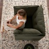 Oversized Warp Knitting Fabric Armchair Accent Chair with Removable Cushions and High Backrest for Living Room - 2 of 4