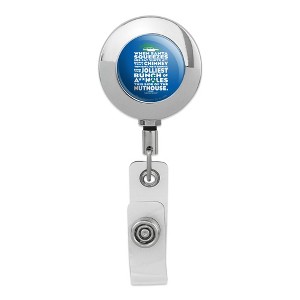 National Lampoons Christmas Vacation Jolliest Bunch Metal Chrome Badge ID Card Holder Clip - 1 of 3