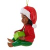 Kurt S. Adler 3.0 Inch Child In Christmas Outfit Sweater Santa Hat Present Tree Ornaments - 2 of 3