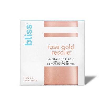 bliss Rose Gold Rescue Sensitive Skin Gentle Resurfacing Peel - 15ct