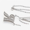 Anna-Kaci Silver Tone Initial Letter Pendant Necklace with Crystal Rhinestone Accents - 4 of 4