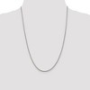 Black Bow Jewelry 1.8mm Rhodium Plated Sterling Silver Solid D/C Rope Chain Necklace - 2 of 4