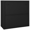 vidaXL Sliding Door Cabinet Anthracite Steel, tempered glass - 4 of 4
