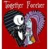 Men's The Nightmare Before Christmas Jack and Sally Together Forever T-Shirt - 2 of 4