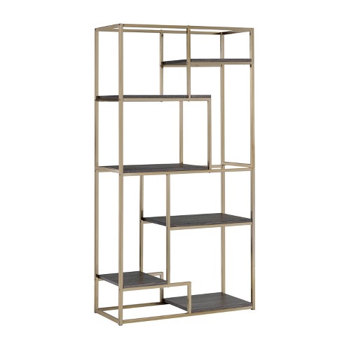 Metal/glass Etagere Brass - Threshold™ : Target