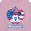 Women's - Disney - Minnie Flag Heart Graphic Racerback Tank - 2 of 4