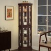 FONTOI Corner Curio Cabinet with Adjustable Shelves, Display Storage Perfect for Home or Office, Cherry, 15.35"*69.59"*15.35" - 4 of 4