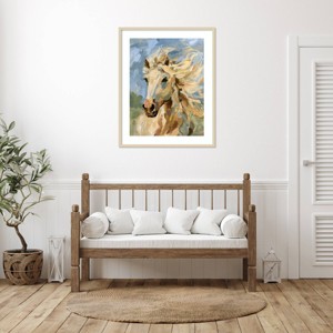 Amanti Art Palomino in the Wind II by Victoria Barnes Wood Framed Wall Art Print - 1 of 4