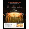 VEVOR Hanging Patio Heater, 1500W Electric Space Infrared Heater, IP34 Protection with 23.6 inch Pull Cord & Adjustable Chain, for Porch,Patio,Black - 3 of 4