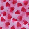 CTM Women's Lightweight Satin Valentine's Bold Heart Print Scarf - 3 of 4
