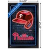 Trends International MLB Philadelphia Phillies - Neon Helmet 23 Framed Wall Poster Prints - 3 of 4