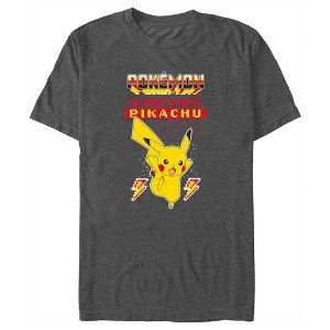Men's Pokemon Get Ready to Battle Pikachu Retro T-Shirt - 1 of 4