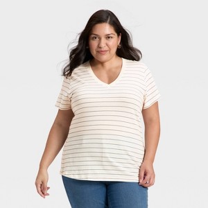 Women's Short Sleeve V-Neck T-Shirt - Universal Thread™ - 1 of 3