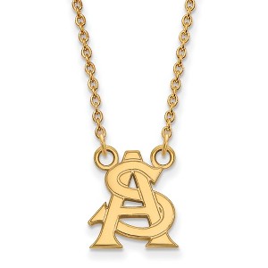 Black Bow Jewelry 10k Yellow Gold Arizona State Sun Devils NCAA Necklace 18 Inch - 1 of 4