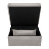 TiramisuBest Modern Lift Top Storage Bench with Pull-out Bed 1pc Dark Blue Velvet Tufted Solid Wood Furniture--Dark Blue - 3 of 4