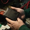 Men's Pebble Leather Trifold Wallet, Brown - 2 of 4