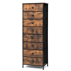 Pellebant 8 Drawers Vertical Dresser dressers for bedroom Storage Tower with Sturdy Steel Frame Wood Top Easy Pull Fabric Bins Handles - 1 of 4