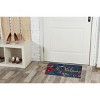 tagltd 1'6"x2'6" Autumn Botanical Floral Rectangle Indoor Outdoor Estate Coir Door Welcome Mat Multicolored on Blue Background - 2 of 3