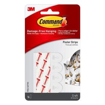 Command™ Removable Adhesive Poster Strips, 1 3/4, Clear, Pack Of 12