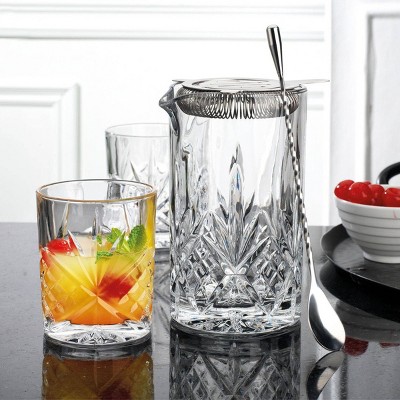 Elegant Clear Crystal 6-Piece Beverage Mixing Set