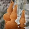 6.5"H Sullivans Christmas Brown Velvet Finial Ornaments Set of 3  Brown - 2 of 2