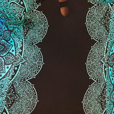 blue ombre lace print