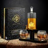 NutriChef Home Bar Whiskey Decanter - Wine & Whiskey Glass Decanter Aerator Set with Whiskey Glasses, Elegant Decanter Design - 2 of 3