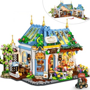 Cubimana 1520 PCS Floral Bakery Coffee Architecture Construction Model Gift for Adults and Kids Aged 12+ - 1 of 4