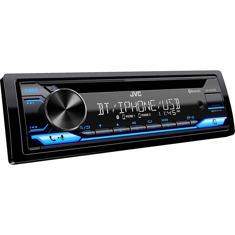 JVC KD-TD72BT CD Receiver featuring Bluetooth / USB / 13-Band EQ / JVC Remote App Compatibility with 2 Pairs R-S65.2 6.5" R-Series Coaxes, 4 of 9