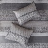 Grungis 6 Piece Cotton Reversible Jacquard Full/Queen Bedding Comforter Sets with Throw Pillows,Comforter Set for Bedroom - 3 of 4