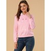 INSPIRE CHIC Women's Round Neck Cat Printed Sweatshirt - 3 of 4