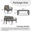 Aluminum Patio Furniture Set,4 Piece Modern Outdoor Conversation Sets - 2 of 4