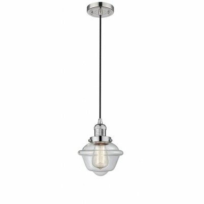 Oxford - 1 Light Cord Hung Mini Pendant In Traditional Style-8 Inches Tall and 7.5 Inches Wide