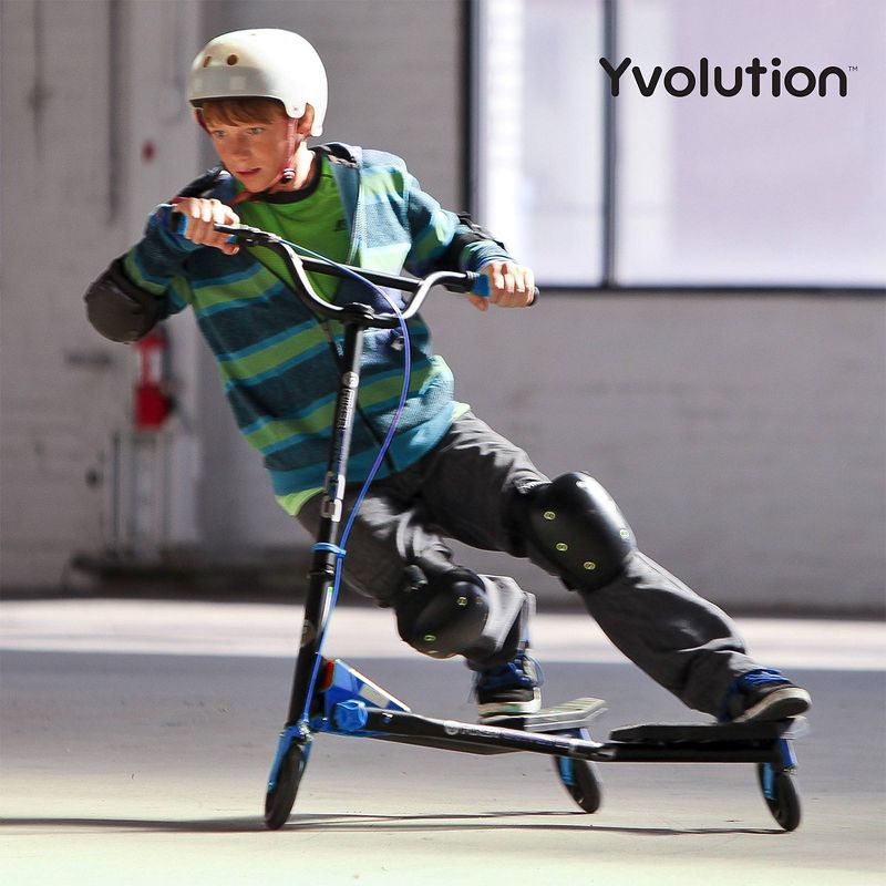 Yvolution Y Fliker C3 Carver Drifting Scooter - Blue, 6 of 7