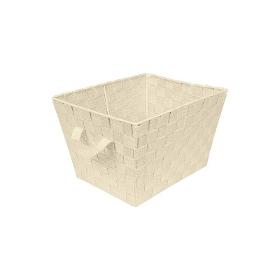 Simplify Small 10" Woven Storage Bin Ivory