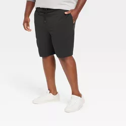 Men's Big & Tall 8" Regular Fit Pull-On Shorts - Goodfellow & Co™ Black 5XL