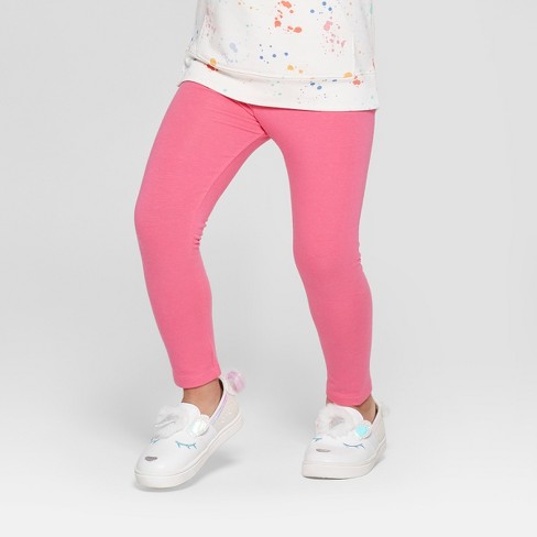 Toddler Girls' Solid Leggings - Cat & Jack™ Dark Pink 5T