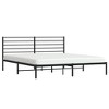 vidaXL Metal Bed Frame with Headboard Black 72 in.x83.9 in. California King - 4 of 4