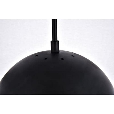 Elegant Black and Clear Glass Globe Pendant Light