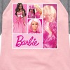 Girls' - Barbie - Retro Logo 1959 Shirt Tail Raglan Graphic T-shirt - 2 of 3