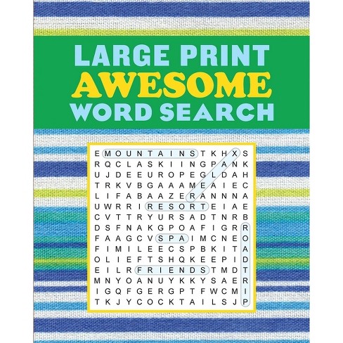 Large Print Awesome Word Search - (large Print Puzzle Books) By Editors Of  Thunder Bay Press (paperback) : Target
