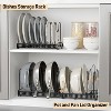 LunaLulinlk Pots and Pans Organizer,Expandable Pot Lid Holder 10 Adjustable Compartment Rack for under Cabinet - 2 of 4